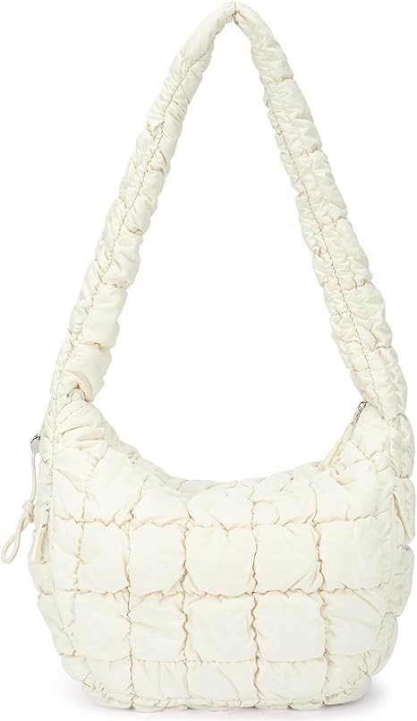 CLUCI Puffer Tote Bag for Women, Large Lightweight Quilted Carryall, Paddin Puffy Crossbody Purse Soft Hobo Shoulder Handbags