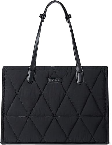 CLUCI Quilted Puffer Tote Bag for Women 15.6 inch Laptop Shoulder Women Briefcase Work Bag for Travel