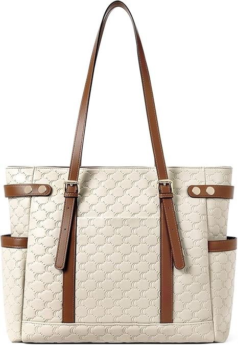 CLUCI Laptop Totes for Women Leather Womens Briefcase 15.6 Inch Computer Shoulder Bag for Work